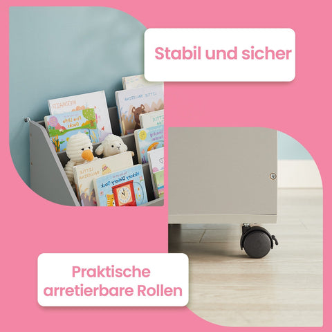 Rootz 3 Level Bookcase - Shelf - Storage Organizer - Space-Saving - 29.5 x 62.5 x 70 cm