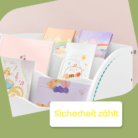 Rootz Bookcase Shelf - Storage Unit - Organizer - Includes 2 Storage Boxes - Wooden Chipboard - 30 x 93 x 100 cm