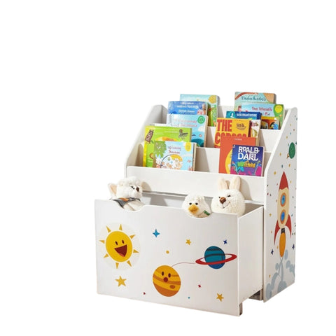 Rootz 3 Shelf Levels Bookcase - Shelf - MDF Wooden Chipboard - Safety Tipping Protection - 62.5cm x 29.5cm x 70cm