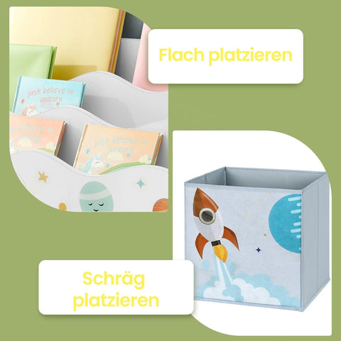 Rootz Children's Bookcase - Toy Organizer - Storage Shelf - Classic White - Child-Friendly - 93 x 30 x 100 cm