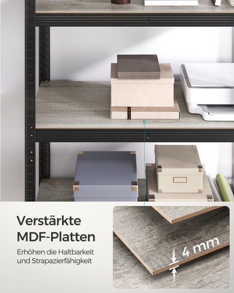 Rootz 2 Piece Set Storage Racks - Shelving Unit - Display Stand - Chipboard and Steel - 30cm x 75cm x 150cm