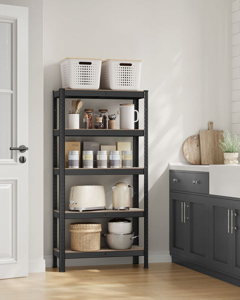 Rootz 2 Piece Set Storage Racks - Shelving Unit - Display Stand - Chipboard and Steel - 30cm x 75cm x 150cm