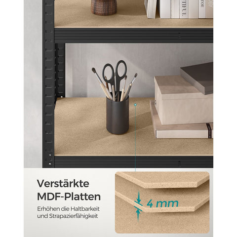 Rootz Storage Shelves Set of 2 - Steel Rack - Metal Rack - Heavy Duty Shelves - 180cm x 90cm x 40cm