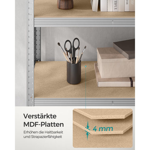 Rootz 2-delige set opbergrek - garage-organizer - stalen planken - roestbestendig - verstelbare hoogte - 180 cm x 90 cm x 40 cm