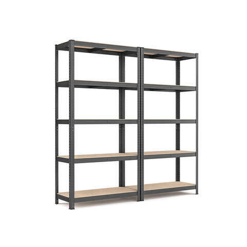 Rootz 2 Piece Set Cellar Shelves - Storage Rack - Steel Organizer - Space Saving - 180cm x 40cm x 90cm