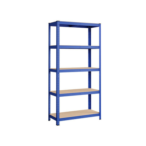 Rootz Storage Rack - Shelving Unit - Garage Organizer - Strong Support - 180cm x 90cm x 40cm - Blue
