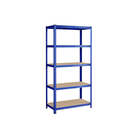 Rootz Storage Rack - Steel Shelving System - Garage Organizer - Reinforced Frame - Adjustable Shelves - 200cm x 100cm x 50cm - Blue