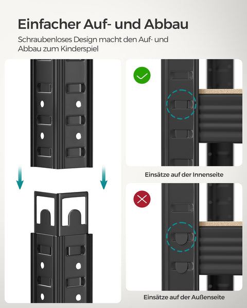 Rootz Garage Storage Rack - Shelving System - Tool Organizer - Reinforced Steel Frame - Rust Resistant - 200cm x 120cm x 60cm
