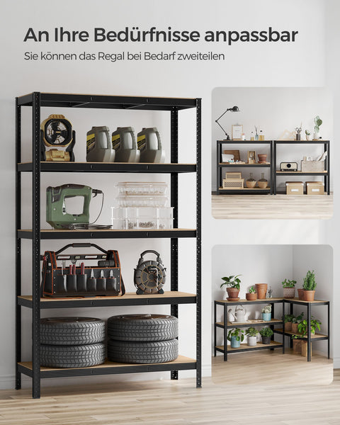 Rootz Garage Storage Rack - Shelving System - Tool Organizer - Reinforced Steel Frame - Rust Resistant - 200cm x 120cm x 60cm