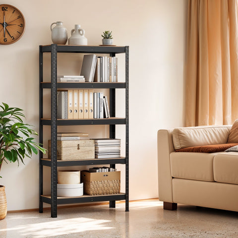 Rootz Heavy-Duty Shelf - Basement Shelf - Warehouse Shelf - Steel Frame - 150cm x 75cm x 30cm - Max Weight 80kg