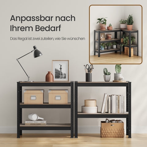 Rootz Heavy-Duty Shelf - Basement Shelf - Warehouse Shelf - Steel Frame - 150cm x 75cm x 30cm - Max Weight 80kg