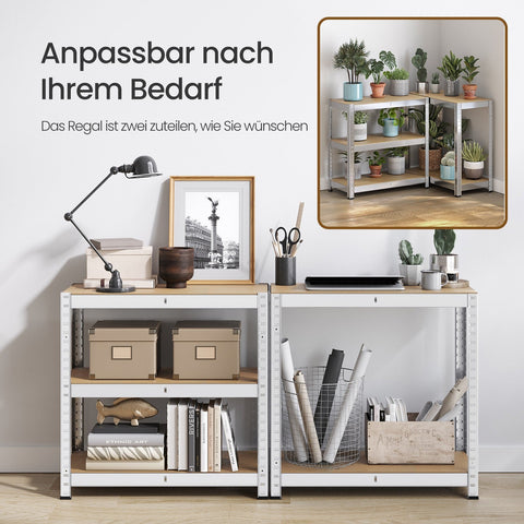 Rootz Heavy-Duty Basement Shelf - Storage Shelf - Powder-Coated Steel - 650kg Max Load - 30cm x 75cm x 150cm