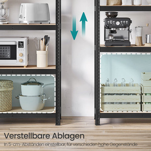 Rootz Heavy-Duty Storage Shelf - Utility Shelf - Garage Organizer - Reinforced Steel Frame - 180cm x 90cm x 40cm