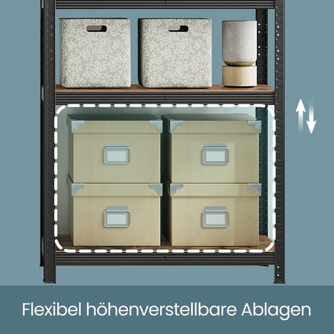 Rootz Heavy-Duty Shelf - Warehouse Shelf - Basement Shelf - Stable Steel Structure - 40cm x 90cm x 180cm