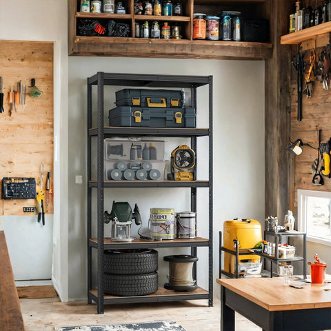Rootz Heavy-Duty Shelf - Warehouse Shelf - Basement Shelf - Steel Structure - 50cm x 100cm x 200cm