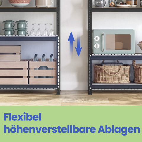 Rootz Heavy-Duty Shelf Warehouse - Basement Shelf - Storage Rack - 50 x 100 x 200 cm - Steel & MDF