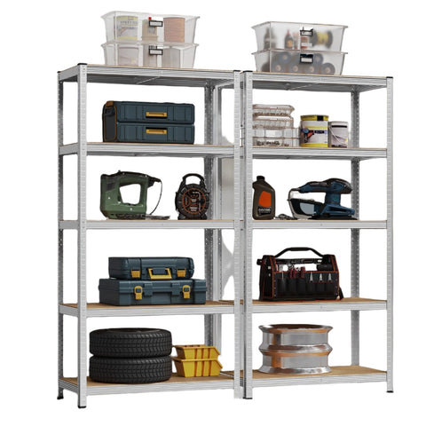 Rootz Heavy-Duty Storage Shelf - Basement Shelf - Garage Organizer - Rust-Resistant - 200cm x 100cm x 50cm