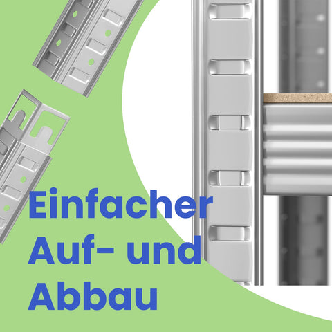 Rootz Heavy-Duty Storage Shelf - Basement Shelf - Garage Organizer - Rust-Resistant - 200cm x 100cm x 50cm