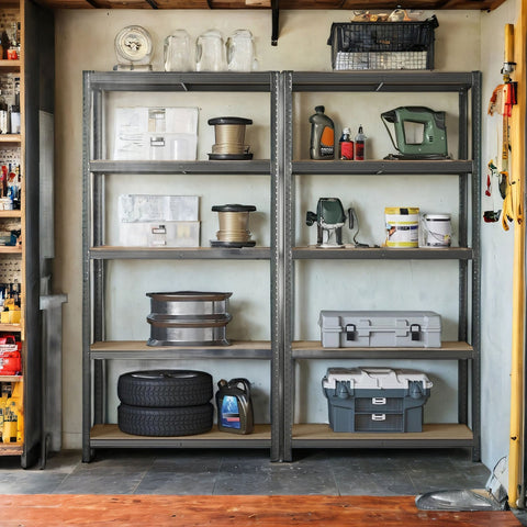 Rootz Heavy-Duty Shelf - Warehouse Shelf - Basement Shelf - Durable Storage Solution - 50 x 100 x 200 cm