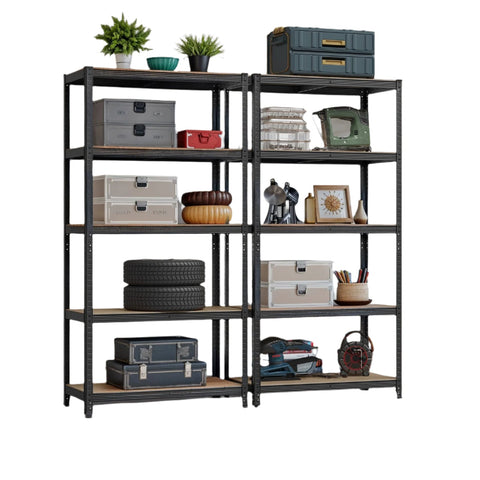 Rootz Heavy-Duty Storage Shelf - Metal Shelving Unit - Garage Rack - Holds 175 Kg - 200cm x 120cm x 60cm