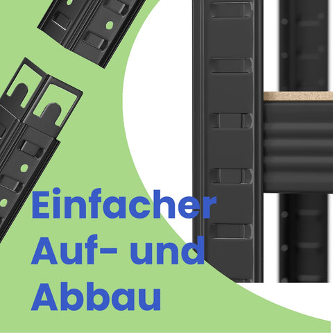 Rootz Heavy-Duty Storage Shelf - Metal Shelving Unit - Garage Rack - Holds 175 Kg - 200cm x 120cm x 60cm