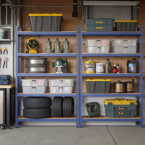 Rootz Storage Shelf - Heavy-Duty Shelving Unit - Warehouse Rack - High Load Capacity - 200cm x 120cm x 60cm