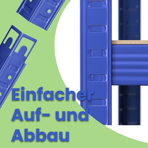 Rootz Storage Shelf - Heavy-Duty Shelving Unit - Warehouse Rack - High Load Capacity - 200cm x 120cm x 60cm