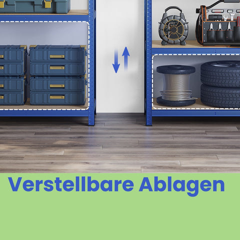 Rootz Storage Shelf - Heavy-Duty Shelving Unit - Warehouse Rack - High Load Capacity - 200cm x 120cm x 60cm