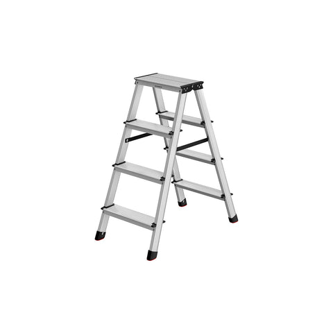 Rootz Aluminum Step Ladder - Foldable Ladder - Non-Slip Steps - Lightweight Design - 78cm x 42cm x 81.5cm