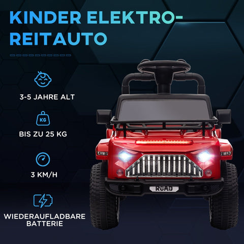 Rootz elektrische kinderauto - kinderauto - speelgoedauto - off-road avontuur - opbergruimte, muziek, veiligheidsvoorzieningen - 82 cm x 48 cm x 56 cm - kunststof, metaal