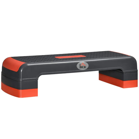 Rootz Stepper - Height-adjustable - Aerobic Stepper - Plastic - Non-slip Surface - Red + Black - 78L x 28W x 10/15/20H cm
