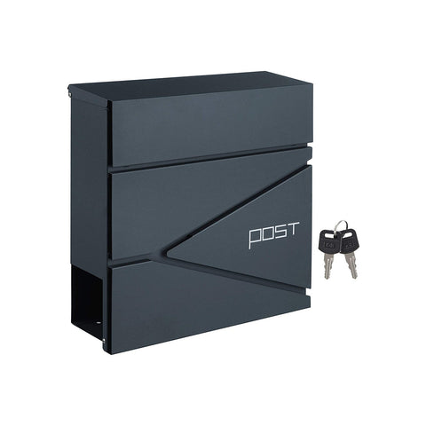 Rootz Mailbox - Postbox - Letterbox - Weather-resistant - Powder-coated Steel - 37cm x 10.5cm x 37cm