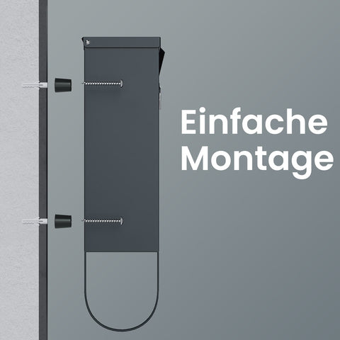 Rootz Mailbox - Lockable Postbox - Secure Letter Box - Weather-Resistant - 30.5cm x 9.5cm x 33.3cm