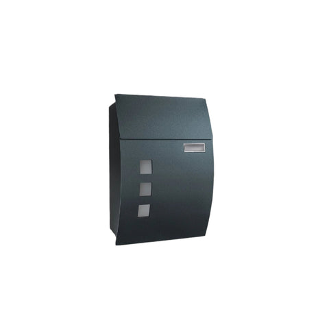 Rootz Wall Letter Box - Lockable Mailbox - Viewing Window - Weather-Resistant - 32cm x 10cm x 45cm