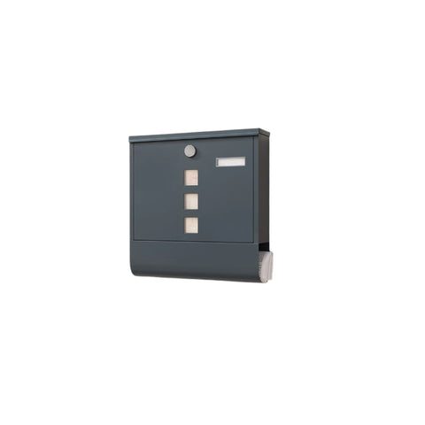 Rootz XXL Mailbox - Letterbox - Postbox - Newspaper Compartment - Stainless Steel - 11cm x 37cm x 37cm