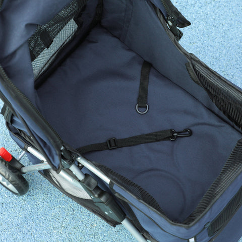 Rootz Dog Stroller - Collapsible Buggy - Foldable Pet Carriage - Comfortable Walks - 75cm x 45cm x 97cm