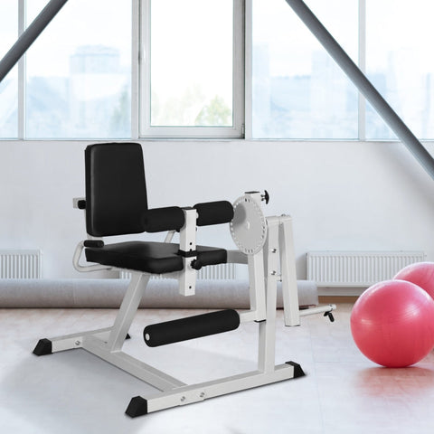 Rootz Leg Extension Leg Trainer - Fitness Device - Home Gym Equipment - Robust Steel - Adjustable Features - Comfortable Padding - 113cm x 95cm x 99cm