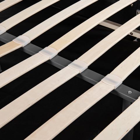 Rootz Upholstered Bed - Sleep Platform - Bedroom Furniture - Adjustable Headboard - Velvet Finish - 219cm x 189cm x 92/97/105cm