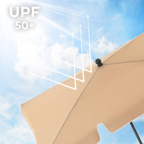 Rootz Balcony Parasol - Sunshade - Outdoor Umbrella - UPF 50+ Protection - 1.8m x 1.25m x 2.4m