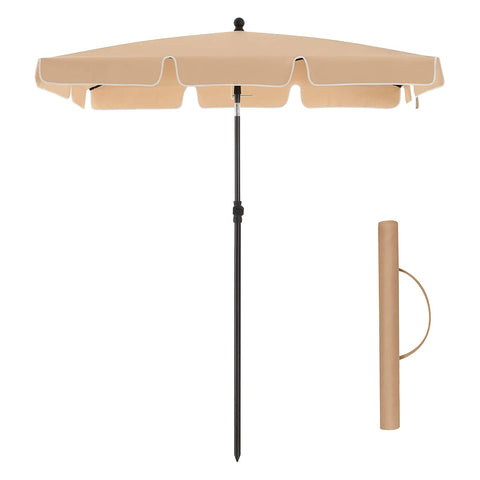 Rootz Balcony Parasol - Sunshade - Outdoor Umbrella - UPF 50+ Protection - 1.8m x 1.25m x 2.4m