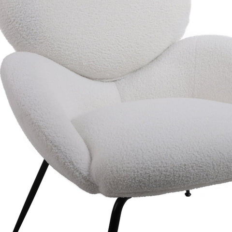 Rootz Teddy Velvet Metal Leg Dressing Chair - Armchair - Lounge Chair - High Comfort - 74.1L x 77.9W x 81H cm