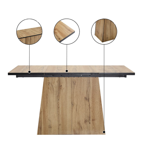 Rootz Modern Kitchen Dining Table - Bistro Table - Unique Design Table - Stylish & Durable - 138.5cm x 80cm x 75cm