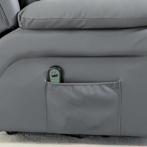 Rootz Electric Riser Chair - TV Armchair - Recliner with Stand-Up Aid - Faux Leather - 93cm x 96cm x 105cm