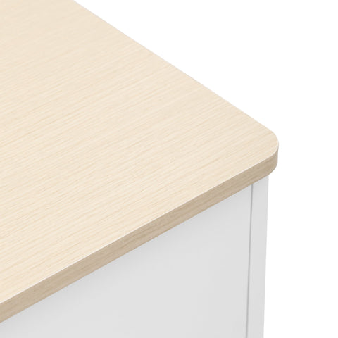 Rootz Rustic Sideboard - Country Style - Wood Grain Cabinet - Ample Storage - 160L x 37B x 75H cm