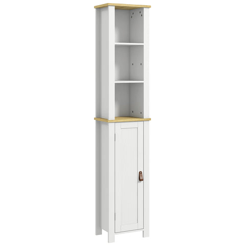 Rootz Bathroom Tank Cabinet - Storage Unit - Organizer - Adjustable Shelves - Modern Design - 34cm x 23cm x 165cm