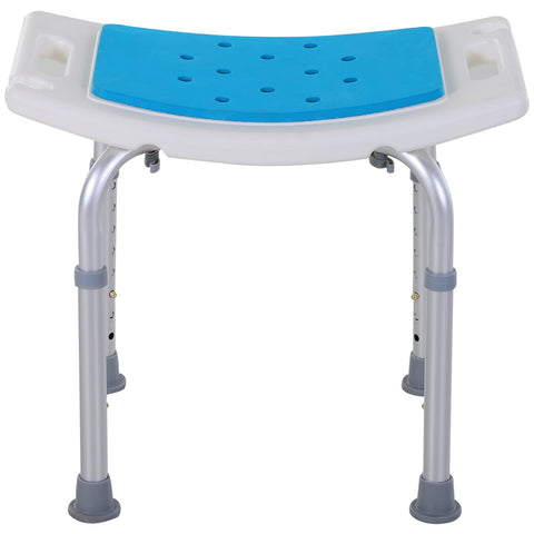Rootz Shower Chair Bath Stool - Bath Seat - Shower Aid - Adjustable Comfort - 52cm x 30cm x 39-51cm