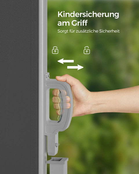 Rootz Side Awning Shade - Outdoor Privacy Screen - UV Resistant - 160cm x 350cm - Anthracite Iron Box - Protective Cap - 6.8kg