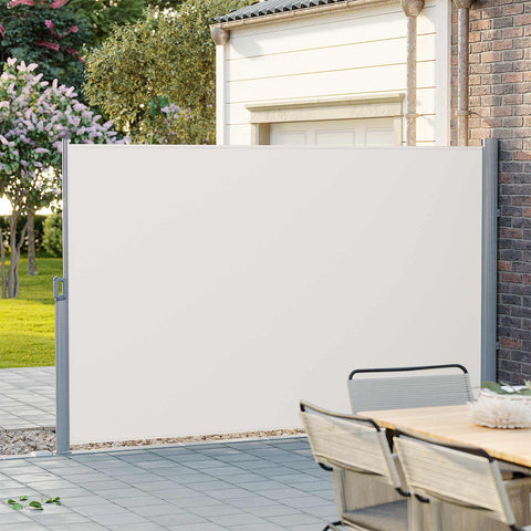 Rootz Side Awning - Privacy Screen - Sun Shade - Outdoor Privacy Protection - Indoor and Outdoor Use - 200cm x 400cm - Beige