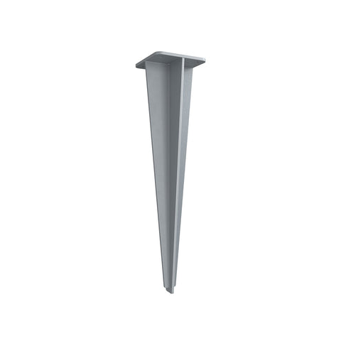 Rootz Ground Anchor for Side Awning Posts - Tent Peg - Metal Stake - Powder-Coated - 9cm x 9cm x 46cm - Lightweight - Gray - 1.3kg
