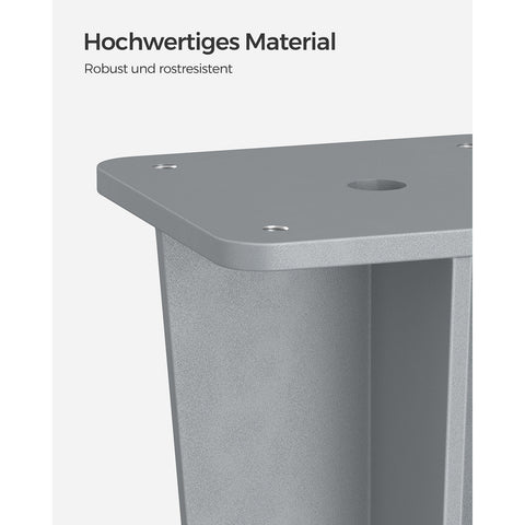 Rootz Grijze metalen grondankerset - Stake Kit - Heavy Duty - Roestbestendig - Eenvoudige installatie - 9cm x 9cm x 46cm